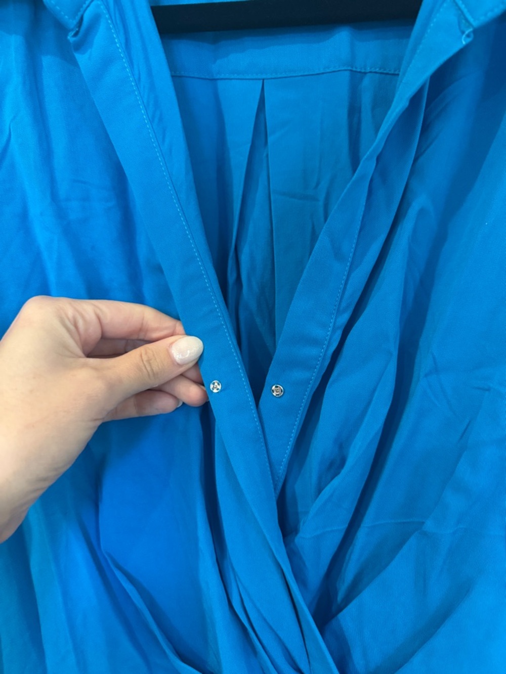 FORE Blue Wrap-Style Long Sleeve Dress - Picture 3 of 5